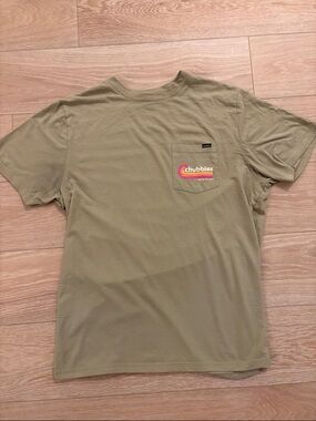 chubbies Olive Green Short-Sleeve Pocket Tee with Logo